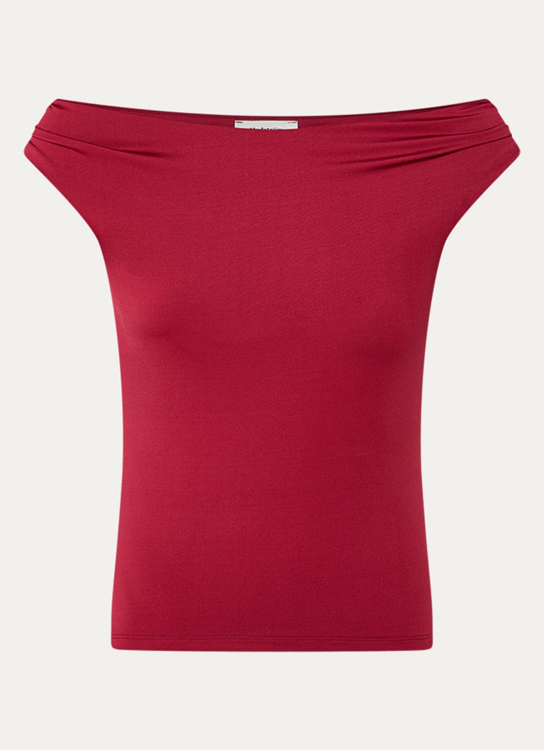 Modström Hima off shoulder top - voorkant 2 donkerrood