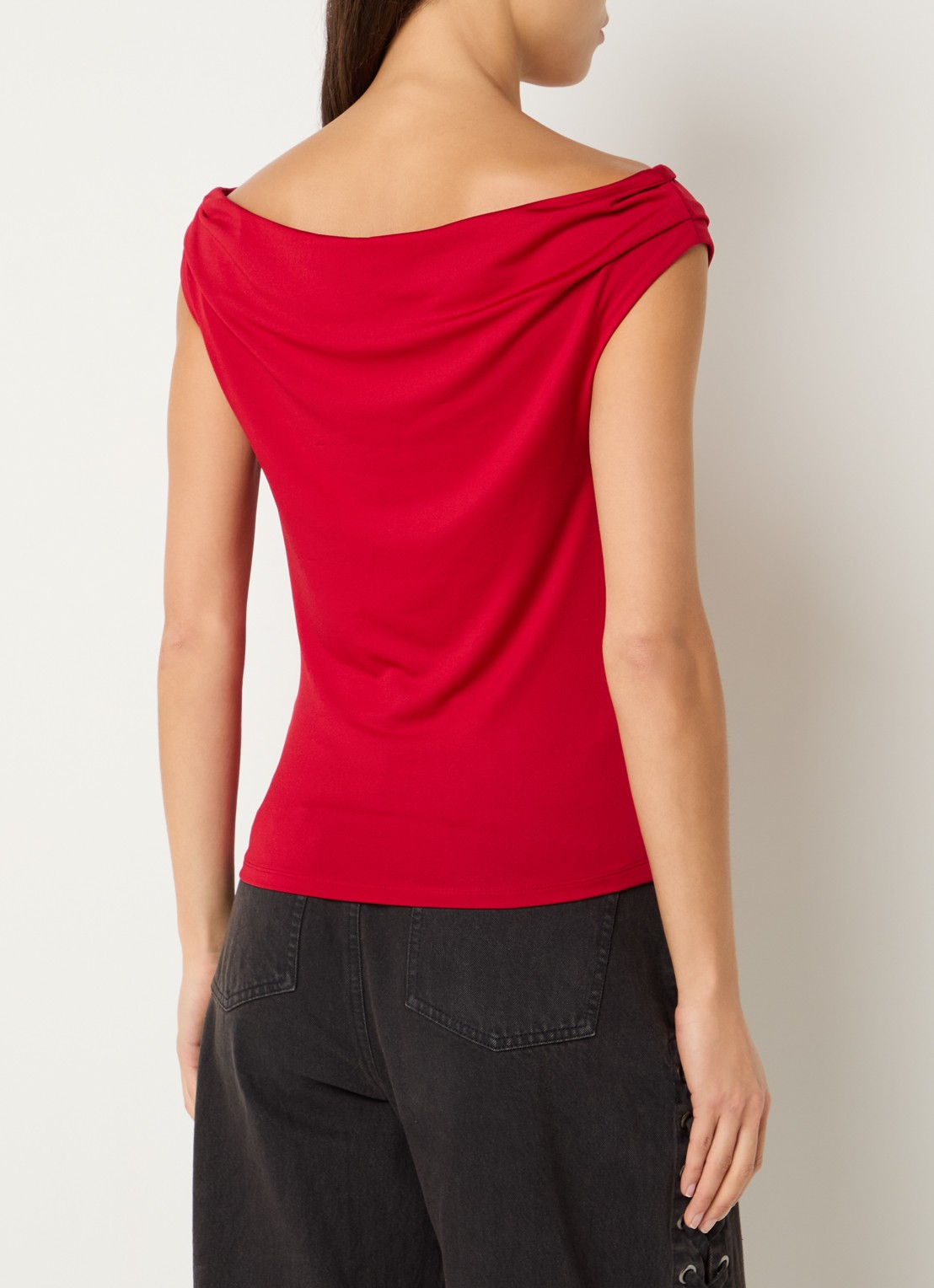 Modström Hima off shoulder top - achterkant 2 rood