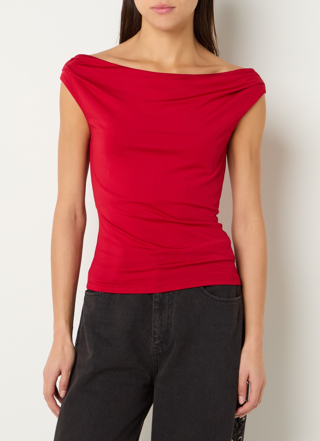 Modström Hima off shoulder top - detail rood