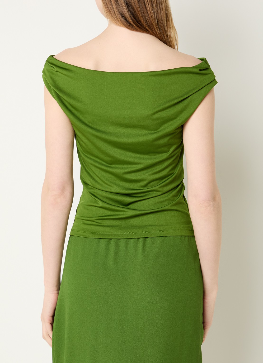 Modström Hima off shoulder top - achterkant 4 groen
