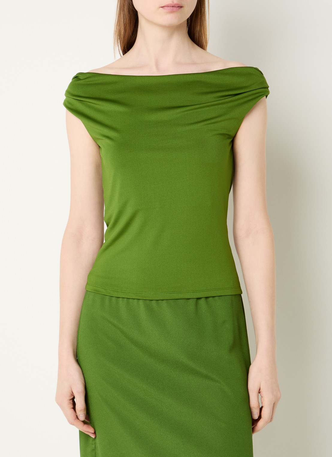 Modström Hima off shoulder top - detail 3 groen