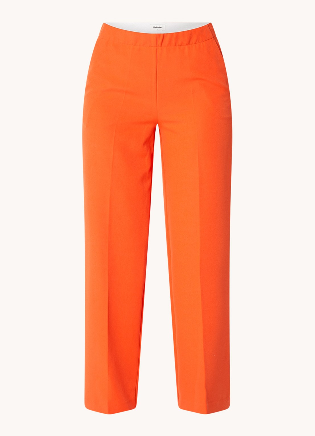 Modström Nelli high waist loose fit pantalon met steekzakken - voorkant 2 orange