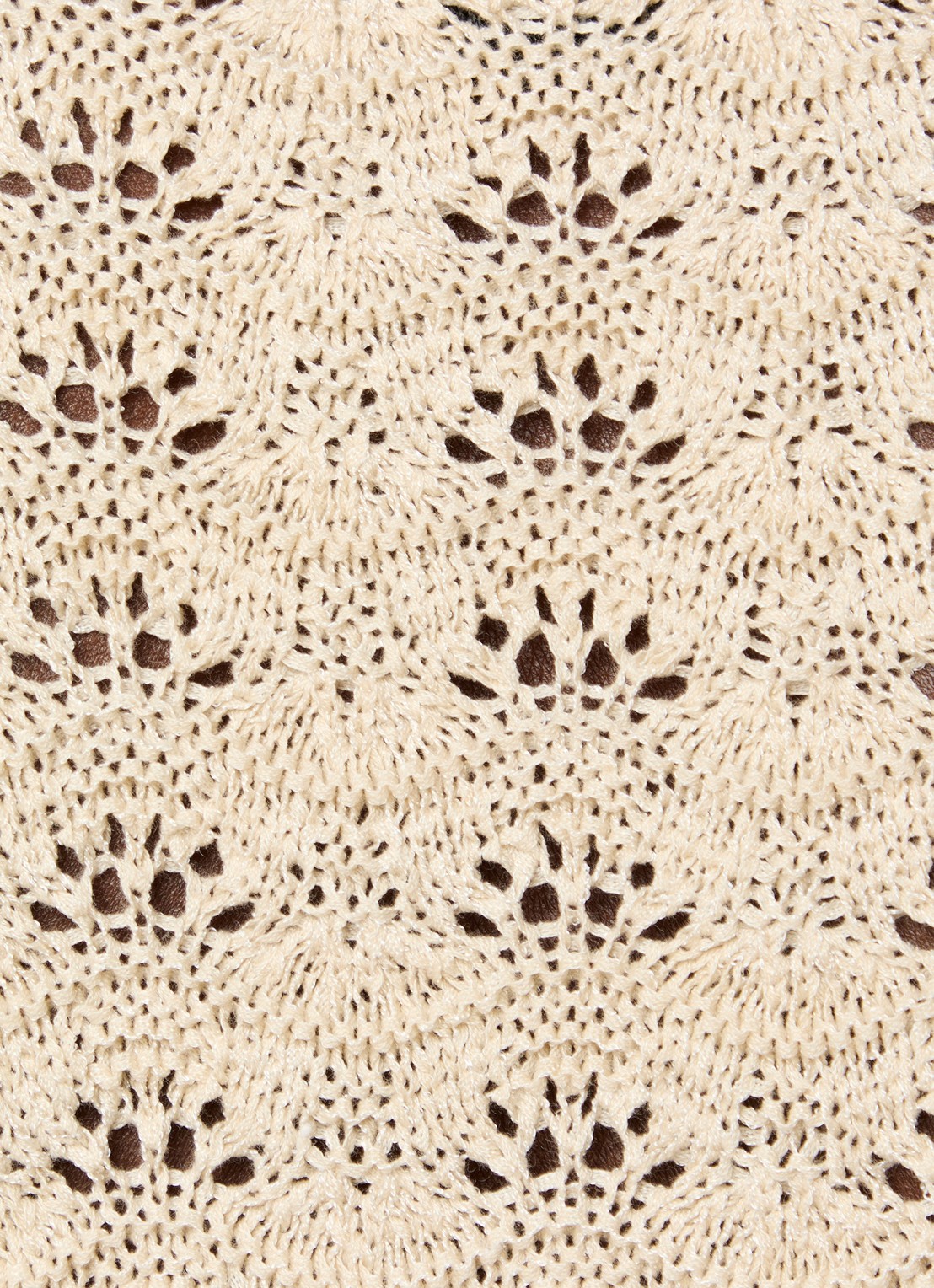 Modström Neppo grofgebreid vest met opengewerkt detail - detail 4 beige