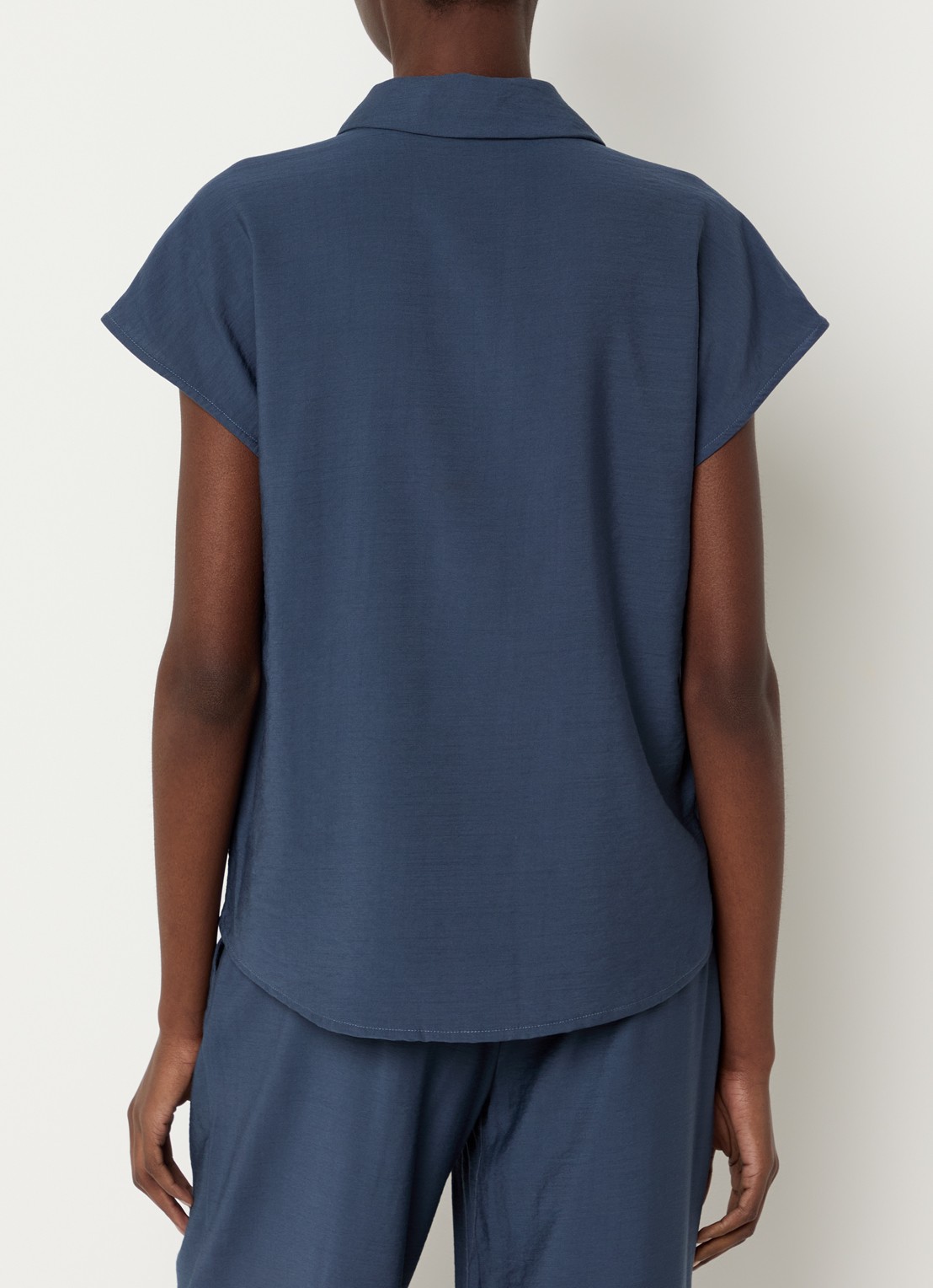 Modström Nicki blouse met plooidetail - achterkant indigo