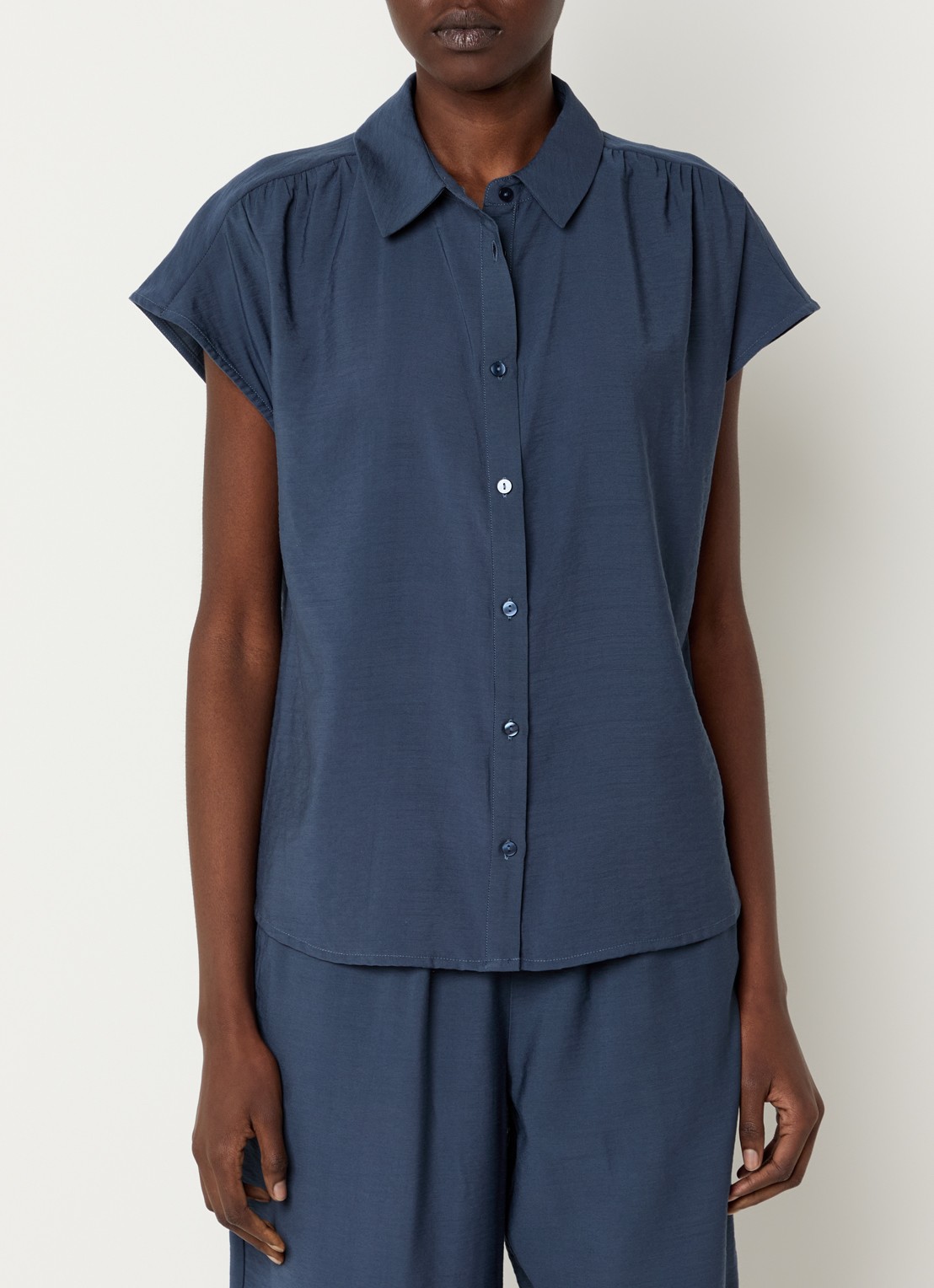Modström Nicki blouse met plooidetail - detail 4 indigo