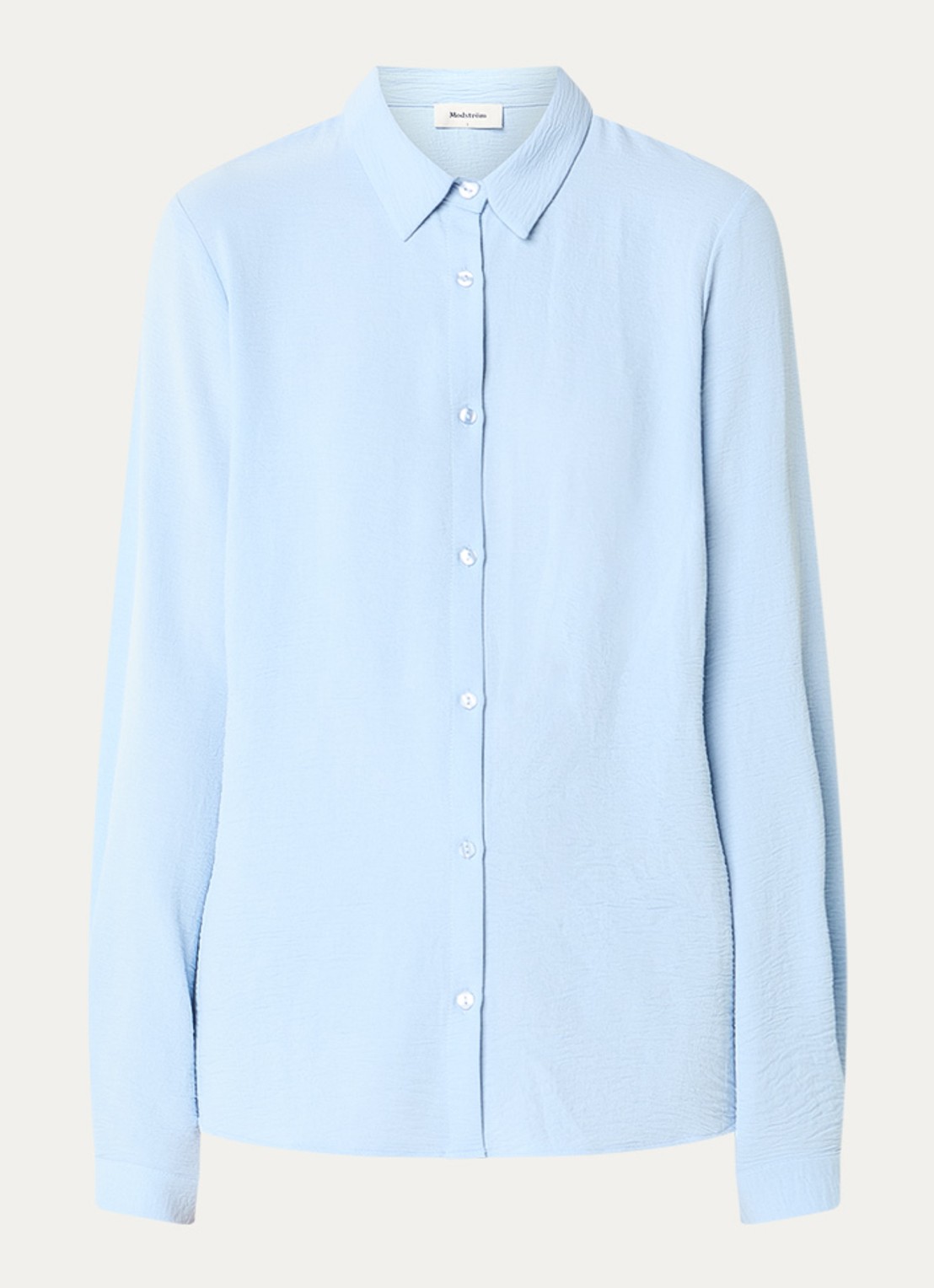 Modström Ossa blouse met kraag - voorkant 2 lichtblauw