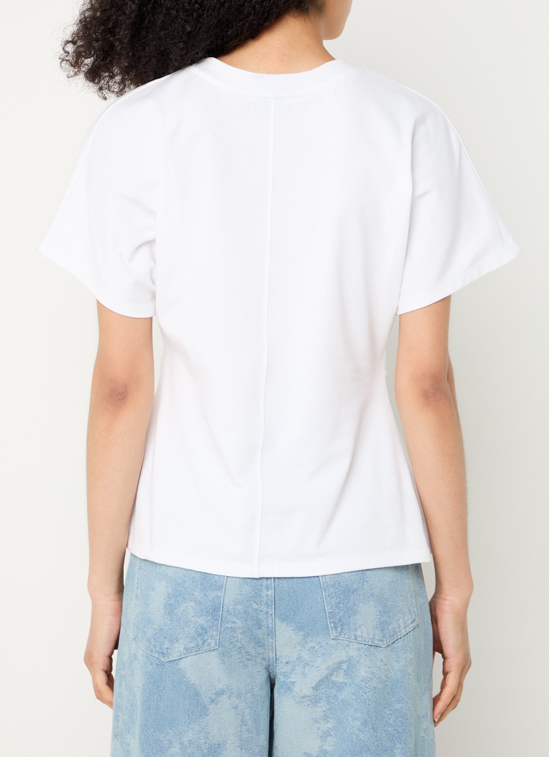 Modström Pataya t-shirt van  katoen met siernaad - achterkant 2 wit