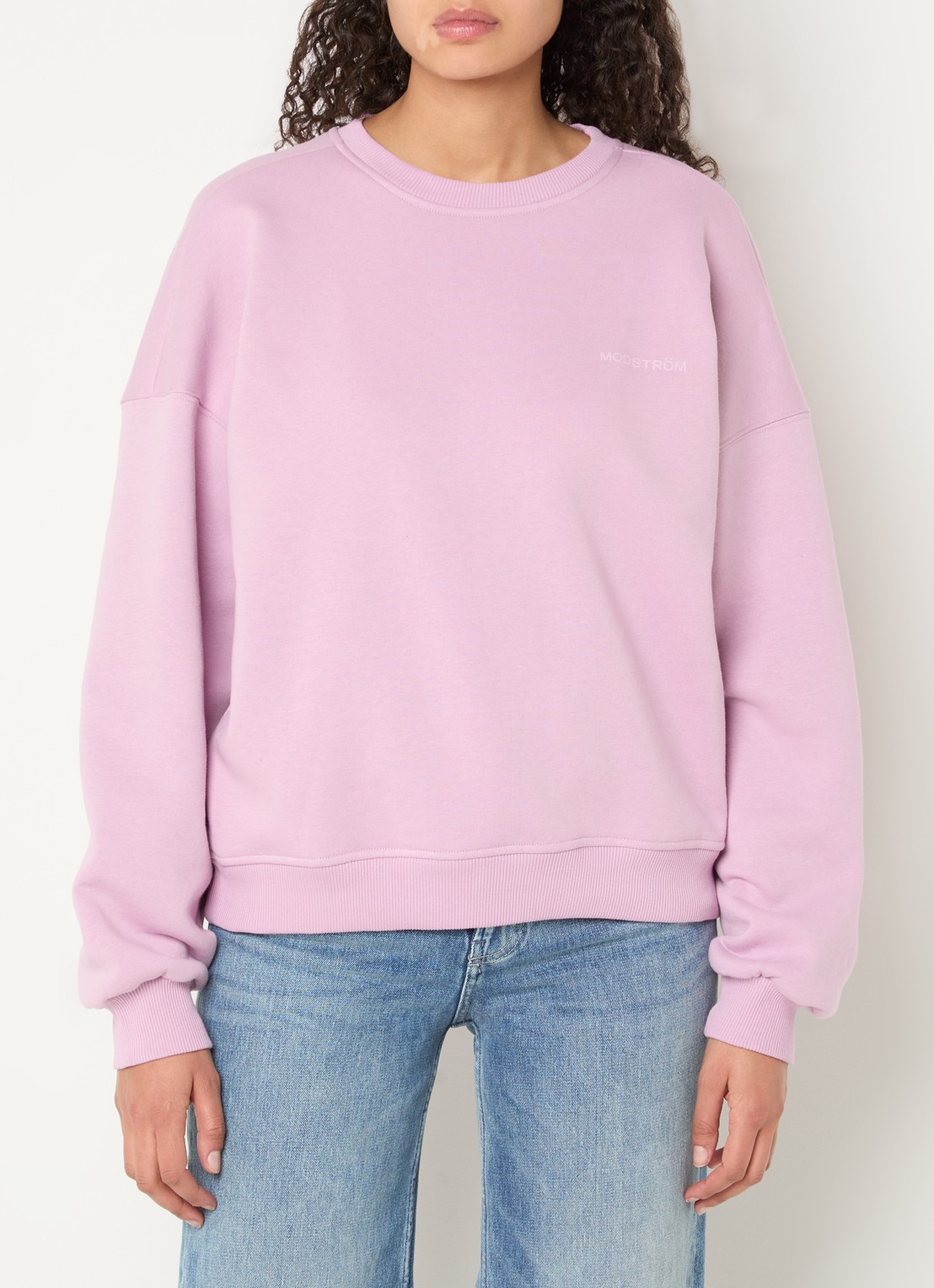 Modström Paula sweater met logo - detail 4 oudroze