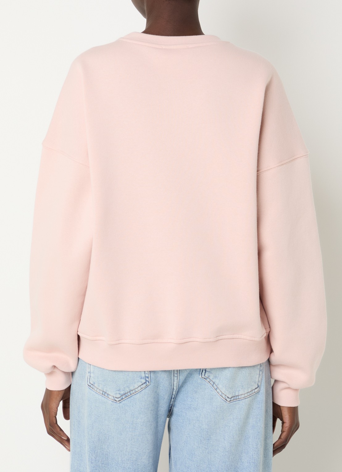 Modström Paula sweater met logo - achterkant lichtroze