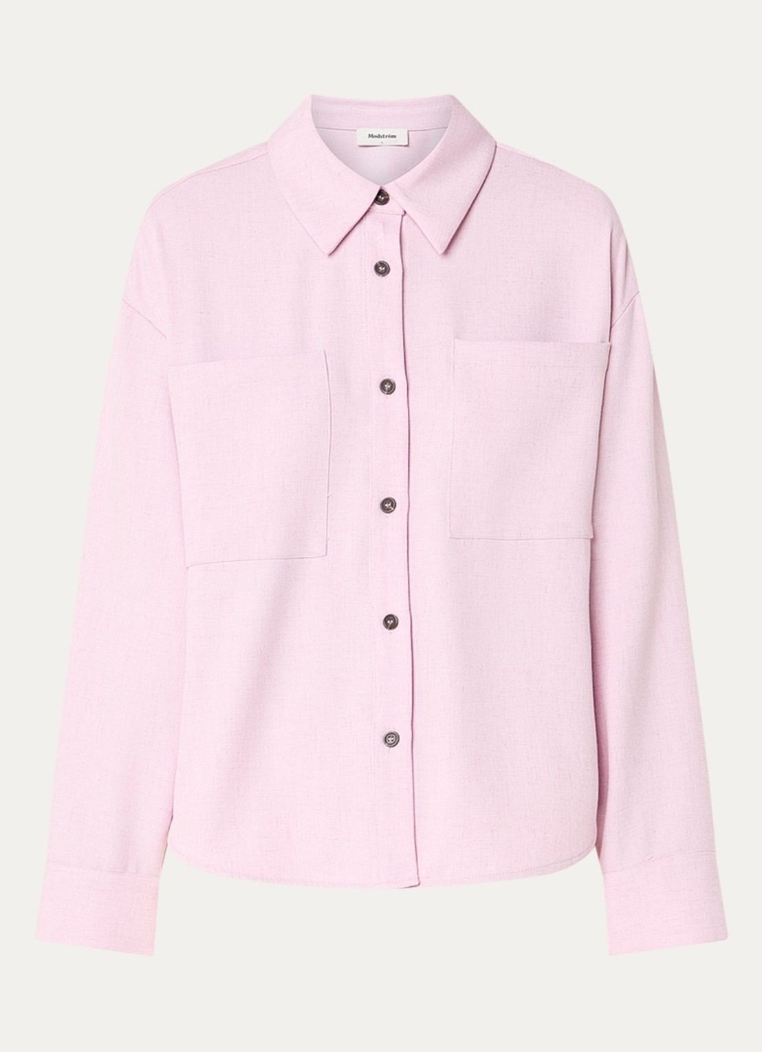 Modström Sophie blouse in linnenblend met borstzakken - voorkant 2 oudroze