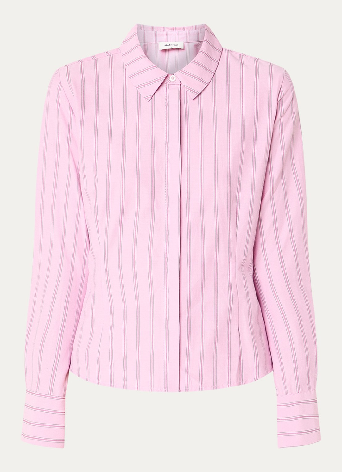 Modström Starlee blouse met streepprint - voorkant roze