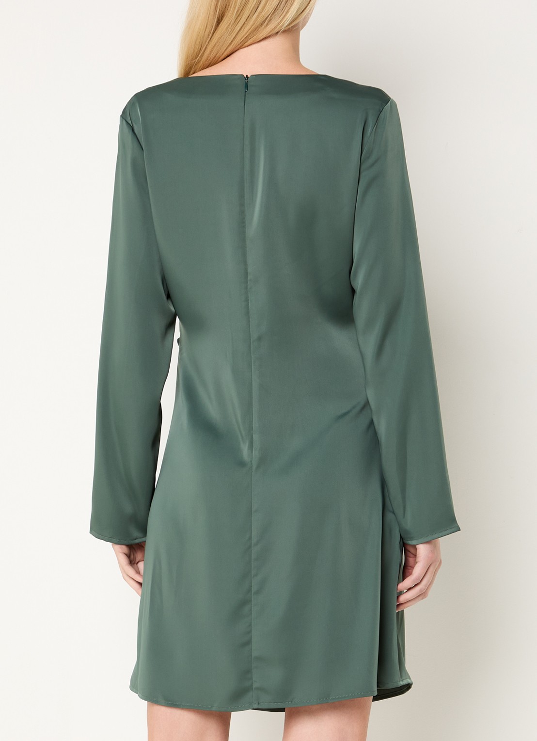 Modström Tailor mini jurk van satijn - achterkant groen