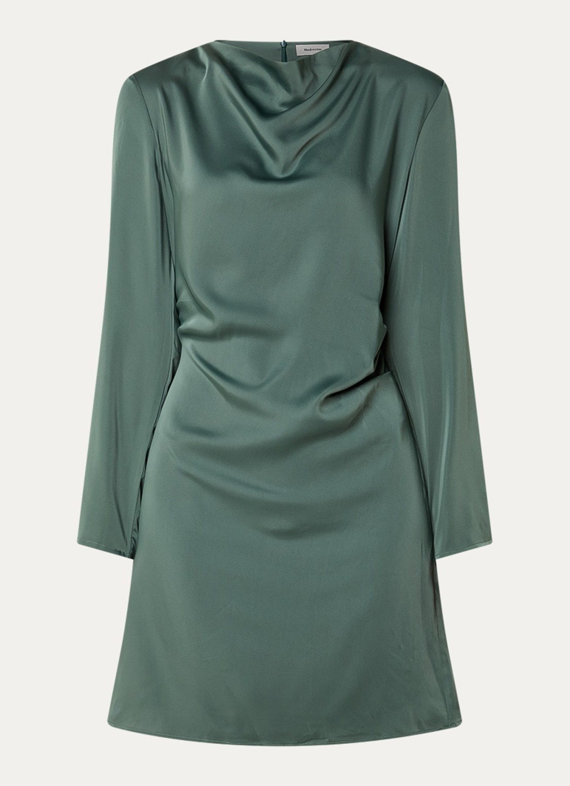 Modström Tailor mini jurk van satijn - voorkant 2 groen