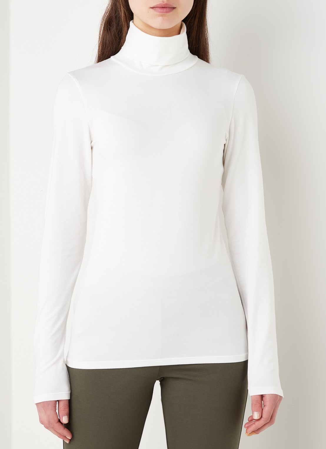 Modström Tanner longsleeve met col - detail vanillegeel