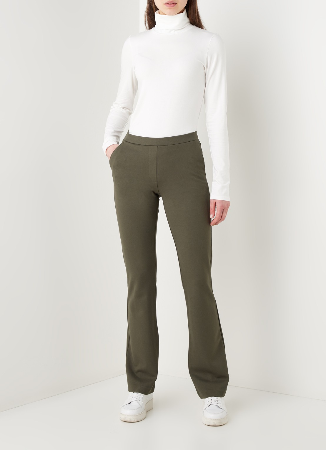 Modström Tanner longsleeve met col - voorkant 4 vanillegeel