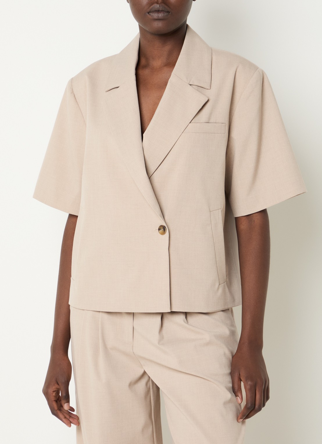Modström Tuesday blazer met steekzakken - detail 4 beige