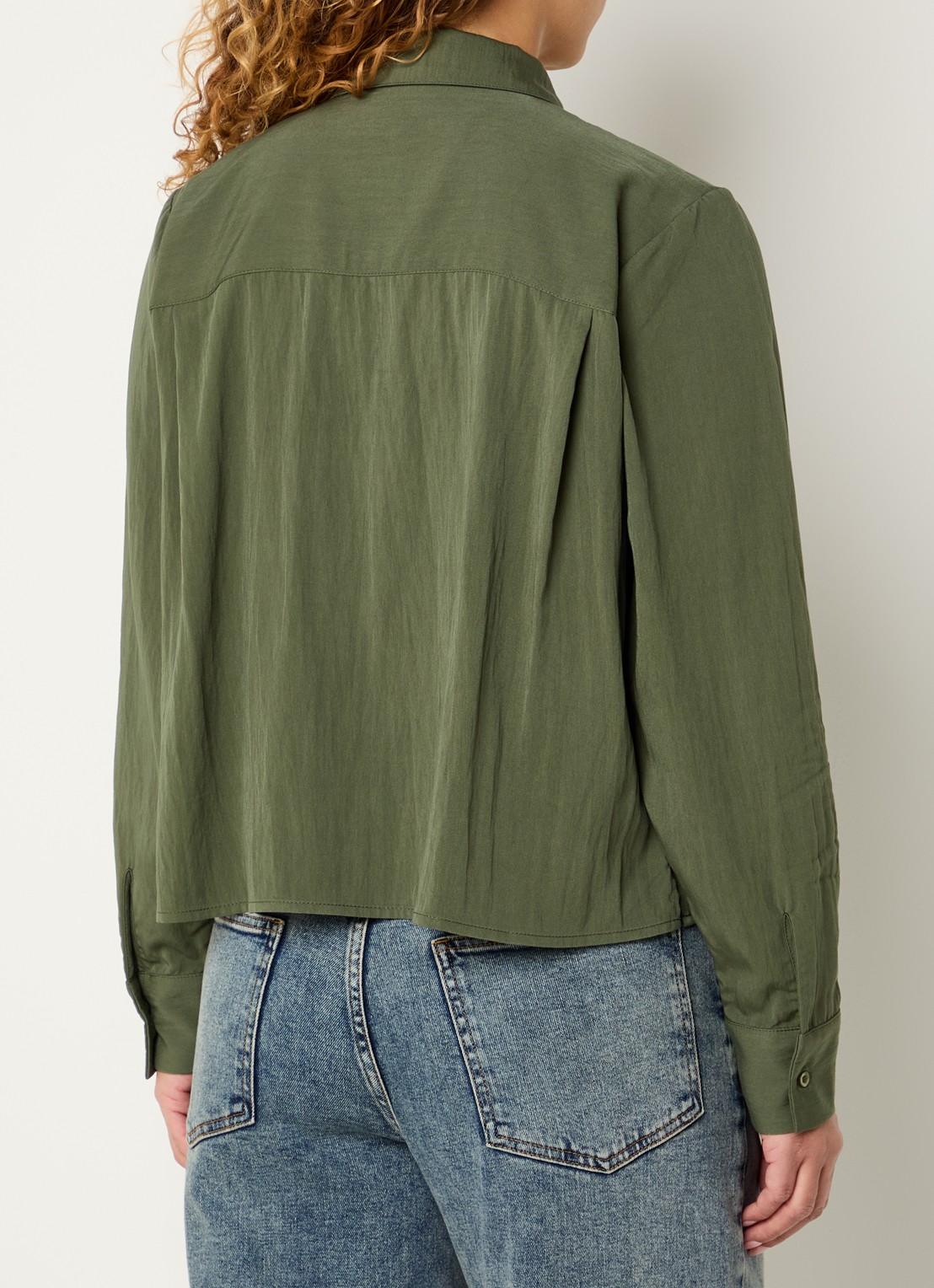 Modström Uddin blouse  - achterkant 2 olijfgroen