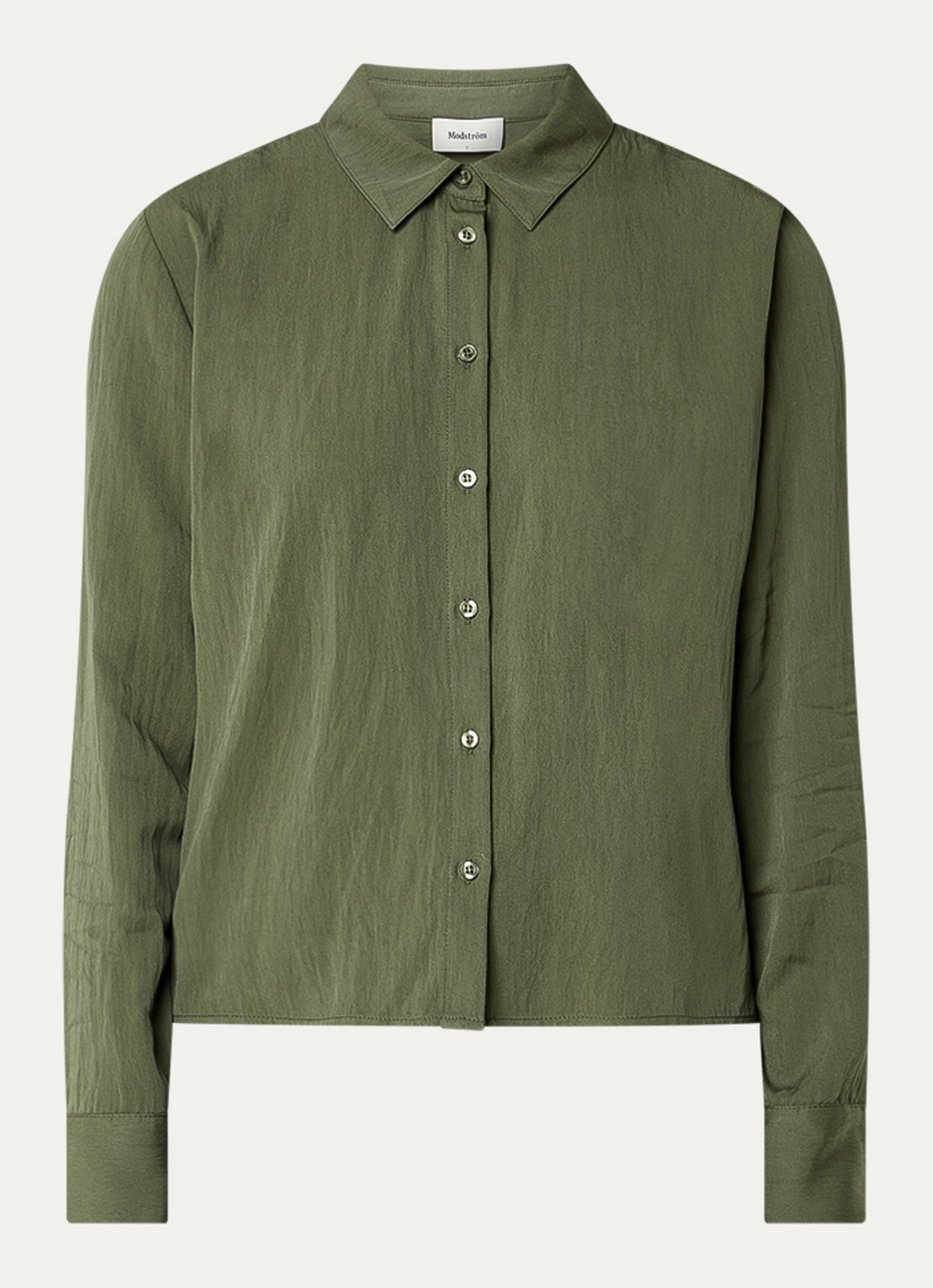 Modström Uddin blouse  - voorkant 3 olijfgroen