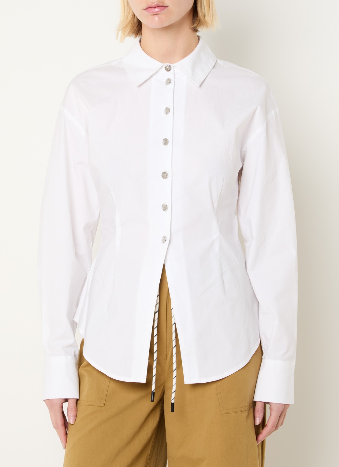 Modström Ullis blouse met kraag - detail 4 wit