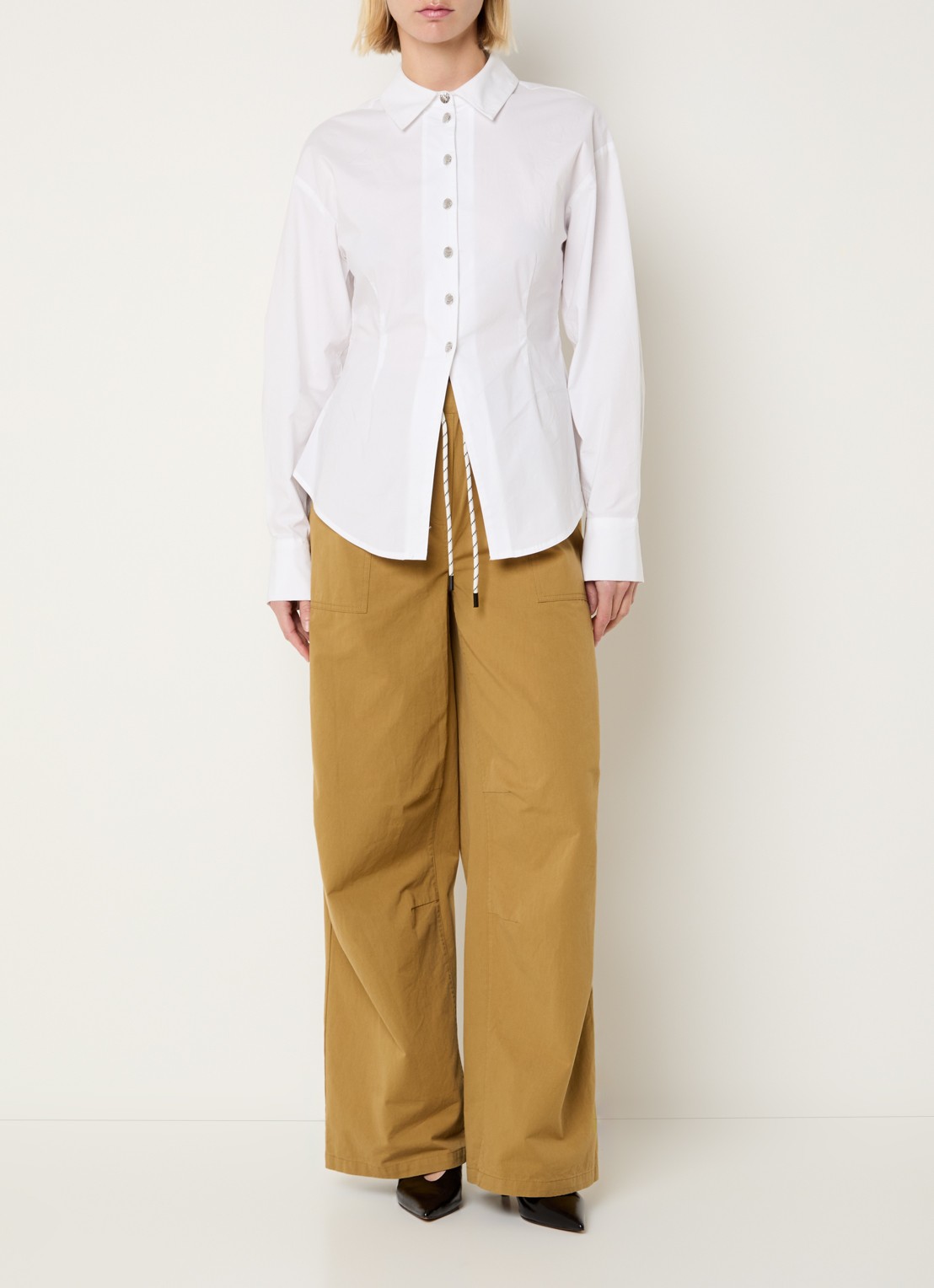 Modström Ullis blouse met kraag - voorkant 3 wit
