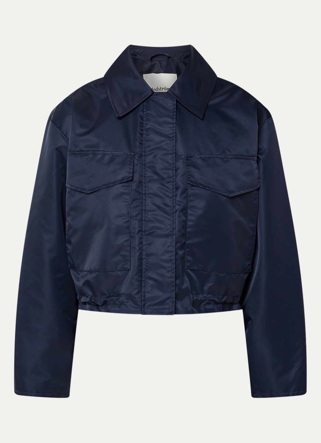 Modström Ulrikke bomberjack met klepzakken - voorkant donkerblauw