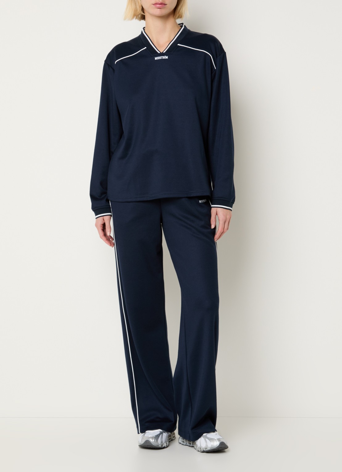 Modström Utopia longsleeve met logo - voorkant 4 blauwgrijs