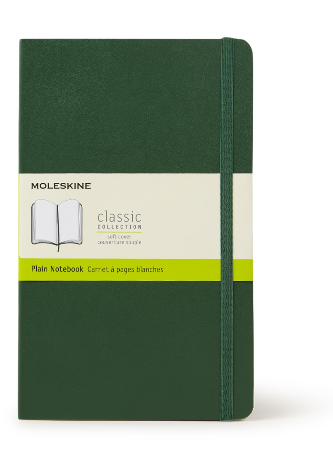 Moleskine Classic A5 blanco notitieboek - voorkant groen