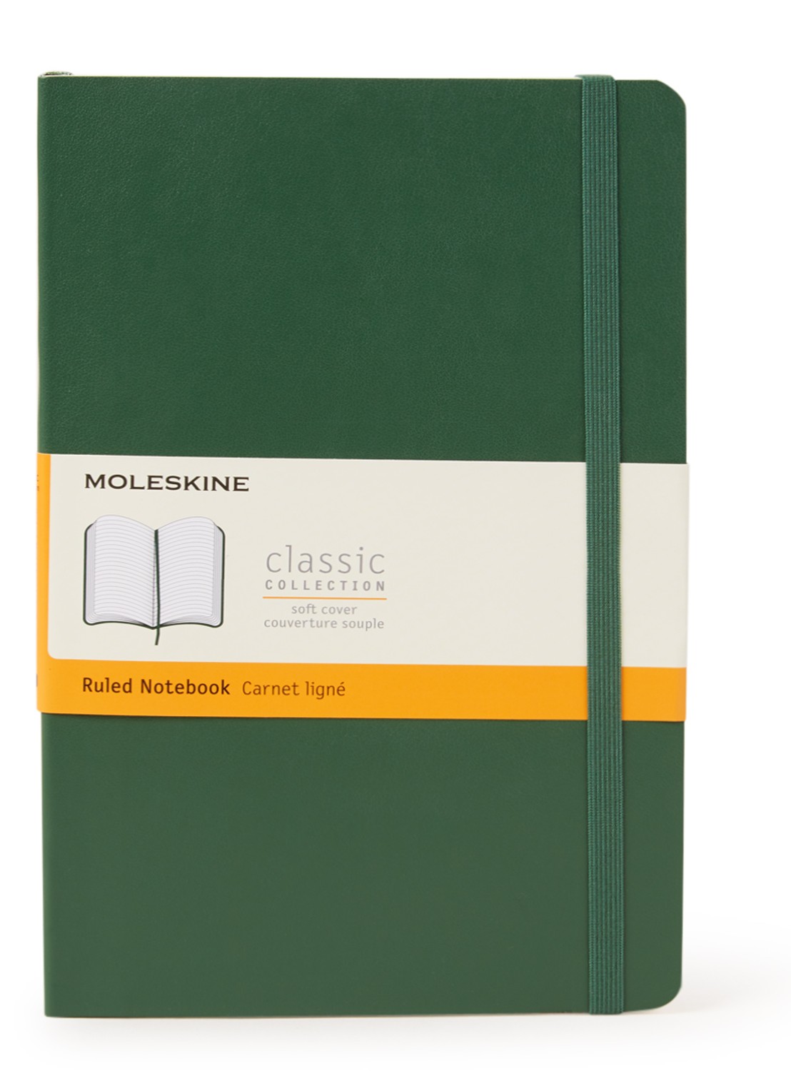 Moleskine Classic A5 gelinieerd notitieboek - voorkant groen