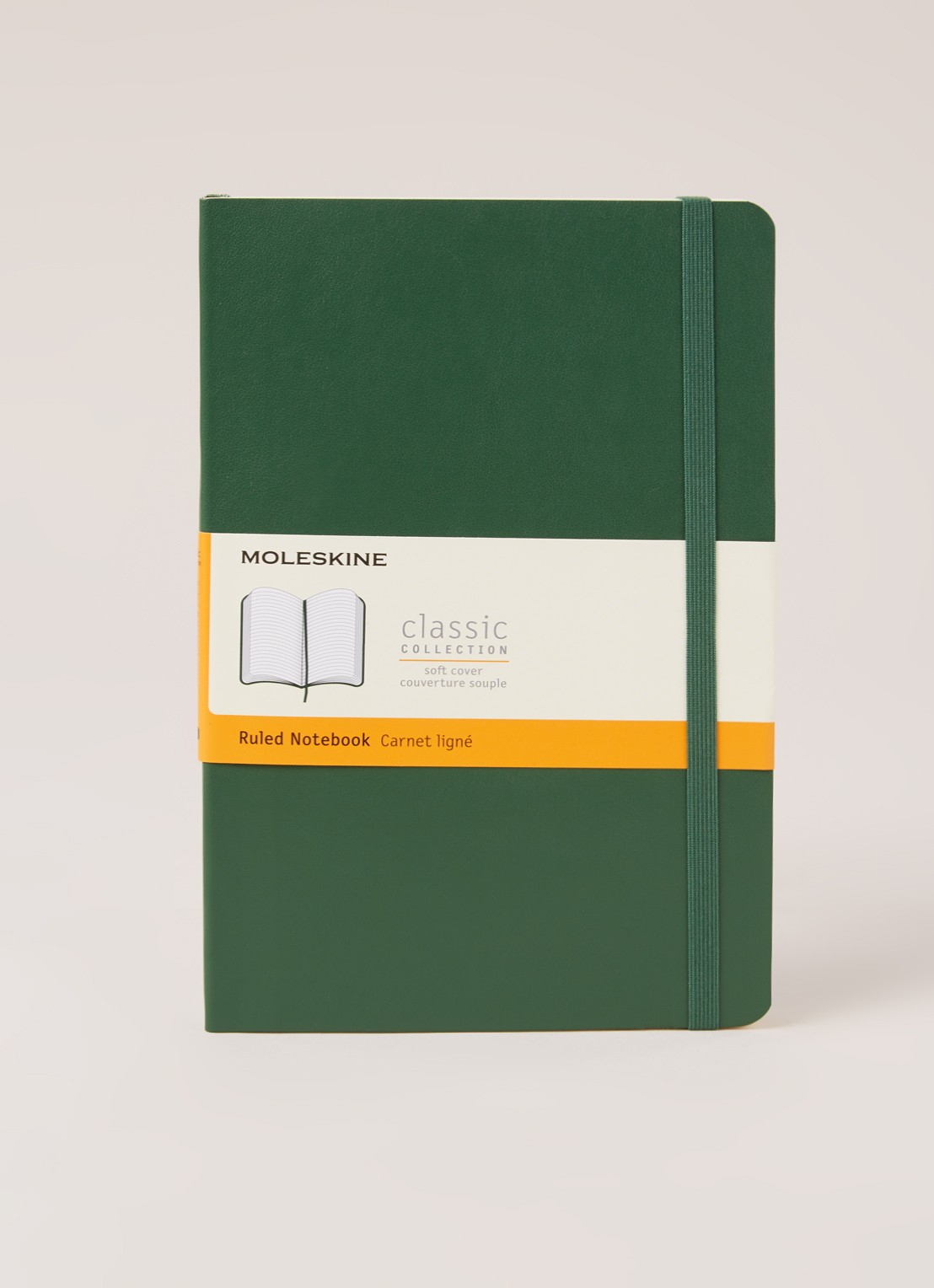 Moleskine Classic A5 gelinieerd notitieboek - voorkant 2 groen