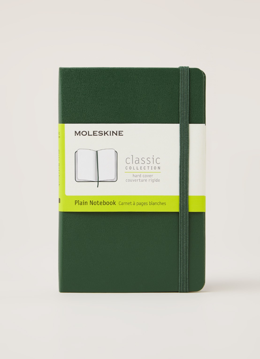 Moleskine Classic blanco notitieboek 14 x 9 cm - voorkant 3 groen