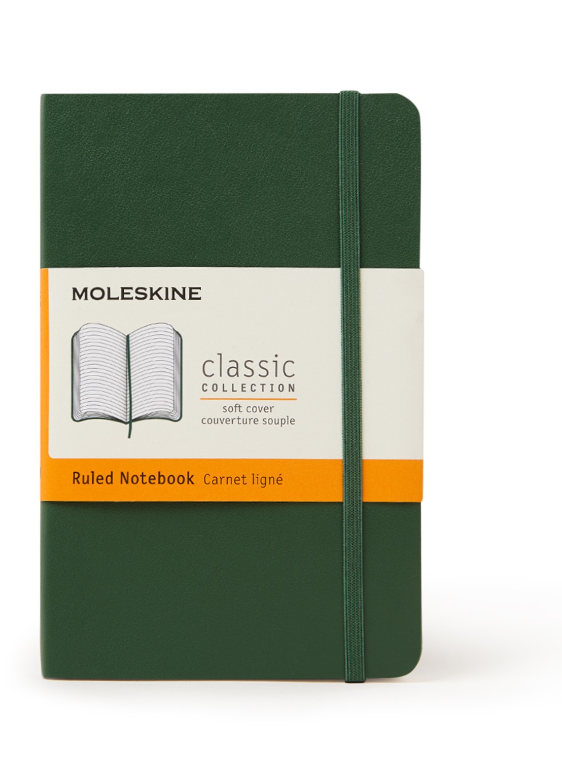 Moleskine Classic gelinieerd notitieboek 14 x 9 cm  - voorkant 2 groen