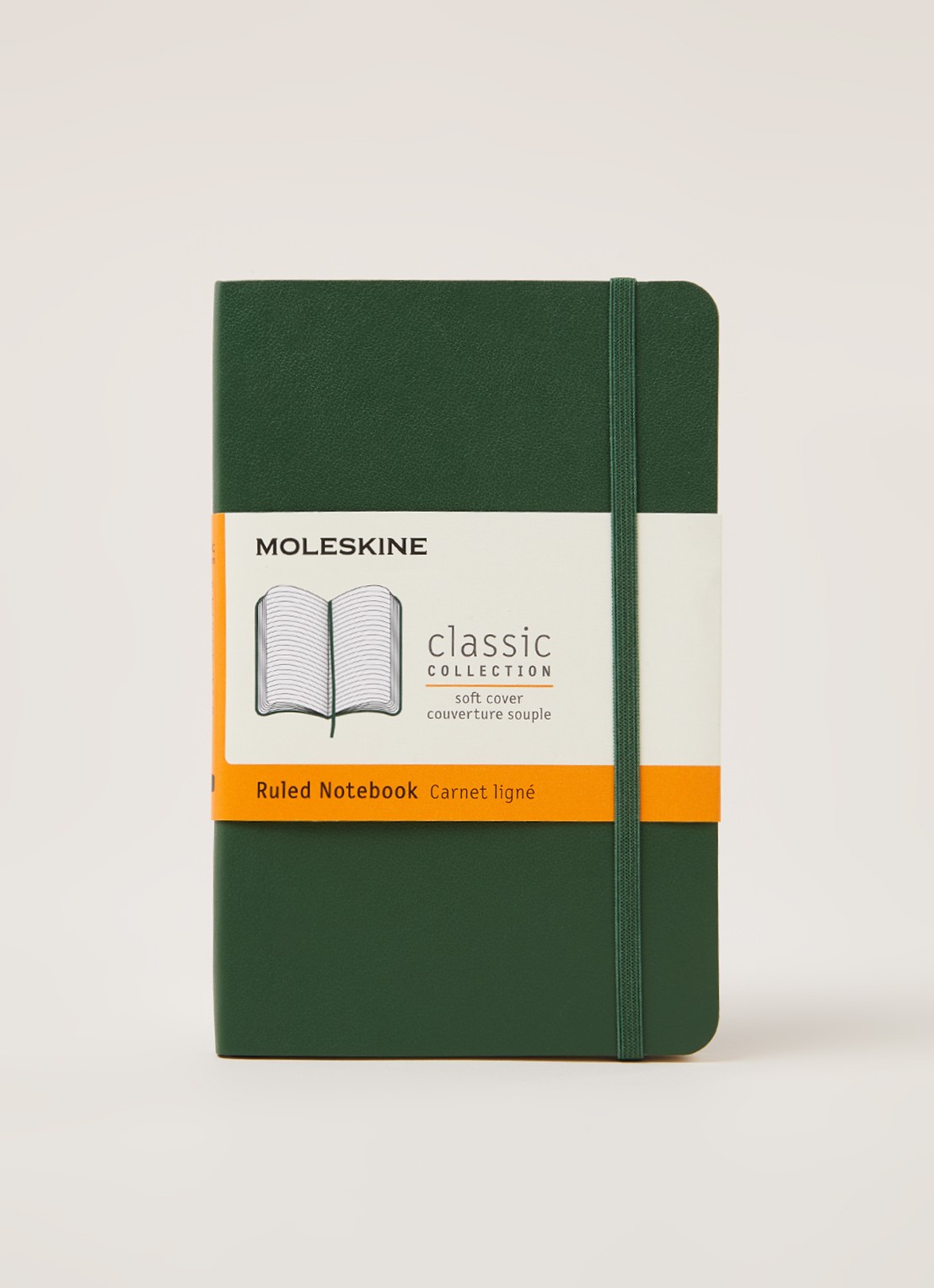 Moleskine Classic gelinieerd notitieboek 14 x 9 cm  - voorkant 3 groen
