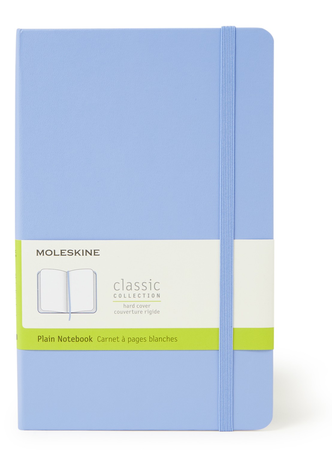 Moleskine Classic L blanco notitieboek - voorkant 2 lichtblauw