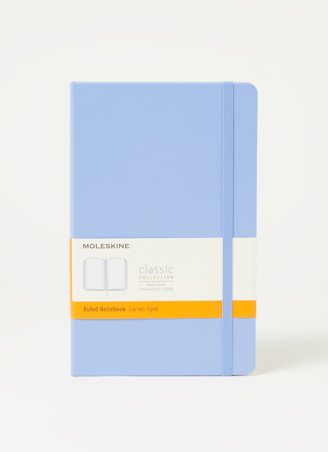 Moleskine Classic large gelinieerd notitieboek 13 x 21 cm - voorkant 2 lichtblauw