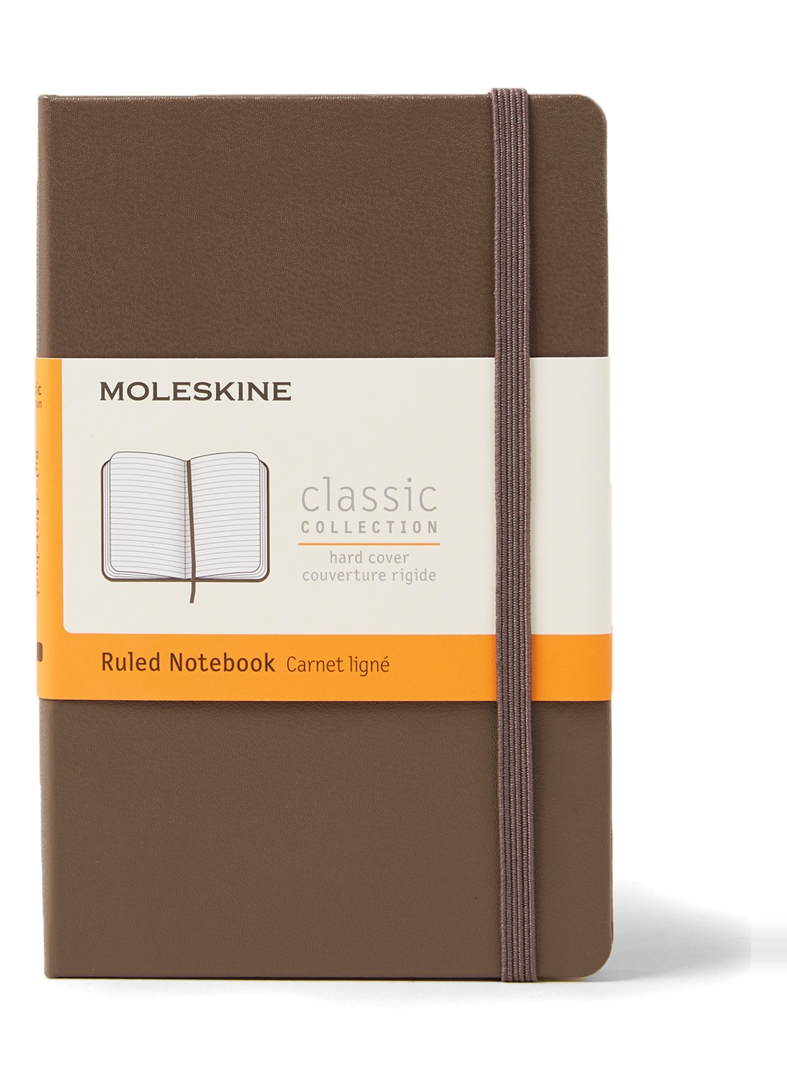 Moleskine Classic Pocket gelinieerd notitieboek - voorkant donkerbruin