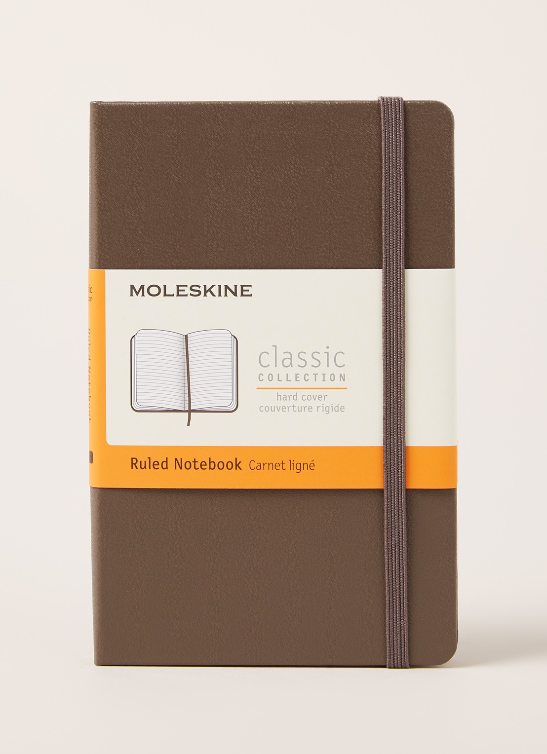 Moleskine Classic Pocket gelinieerd notitieboek - voorkant 2 donkerbruin