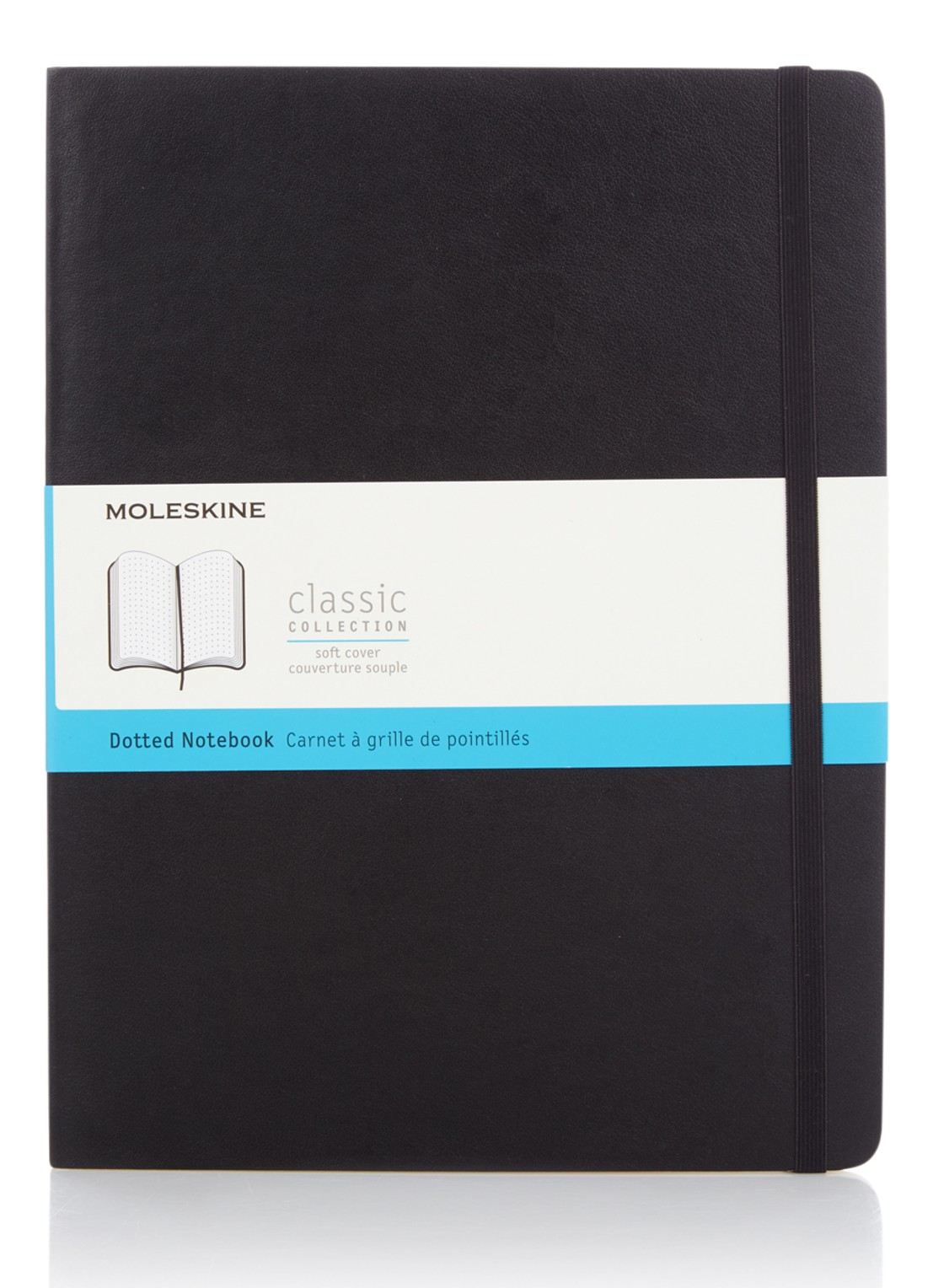 Moleskine Classic XL gestippeld notitieboek - voorkant zwart