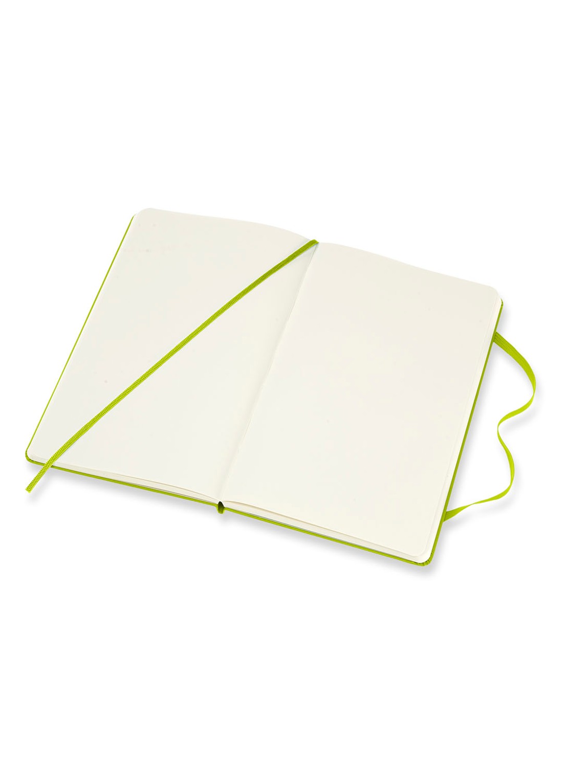 Moleskine  Large Plain Hardcover Notitieboek - voorkant 2 neongroen