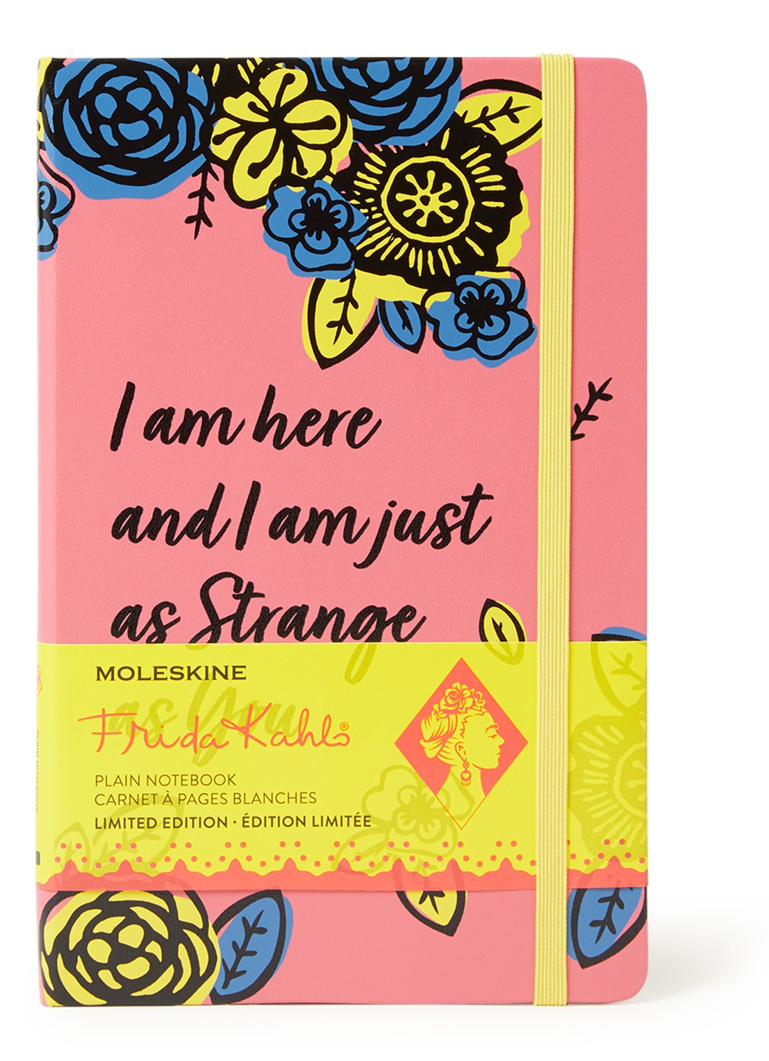 Moleskine Limited Edition Frida Kahlo L blanco notitieboek - voorkant 2 roze