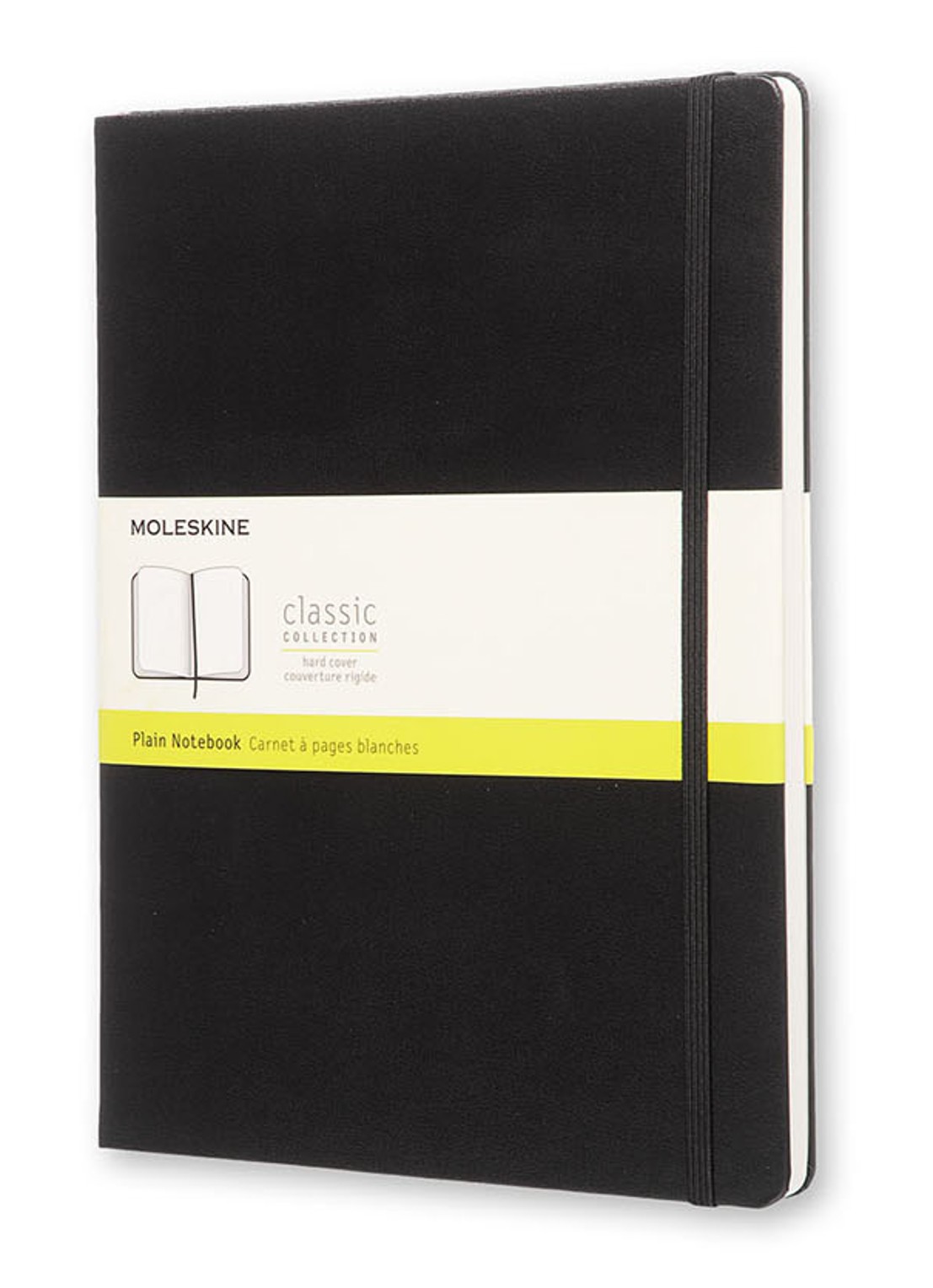 Moleskine Notebook Extra Large Plain Bla - voorkant 3 zwart