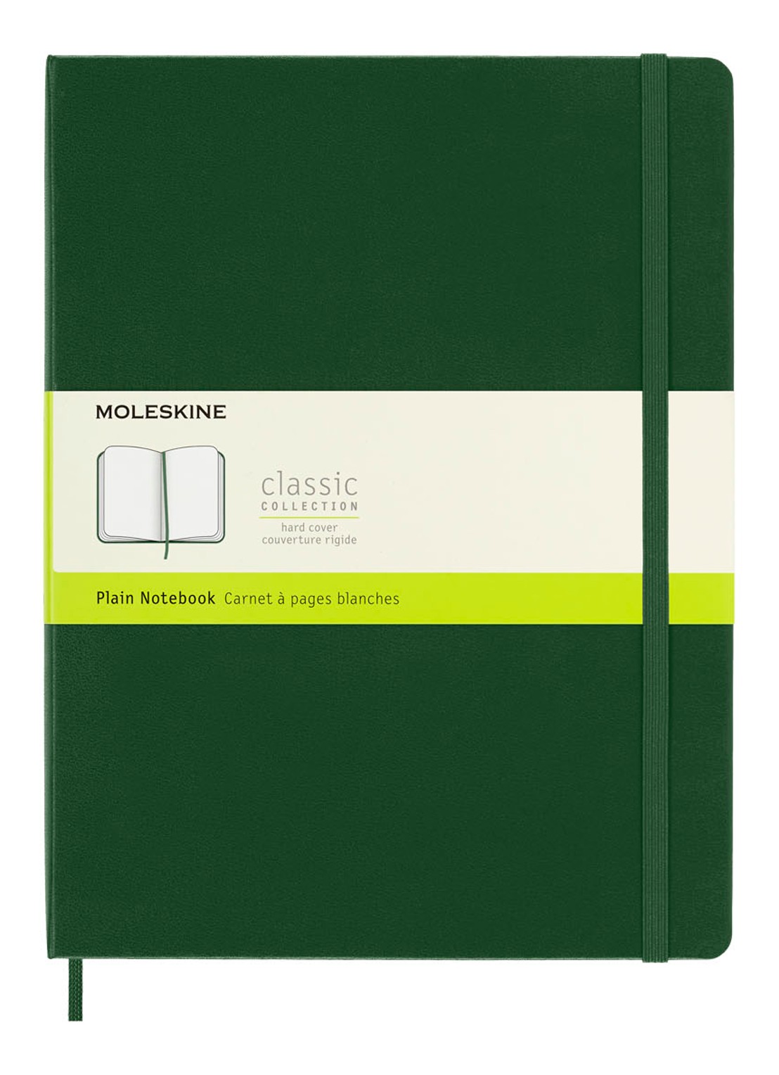 Moleskine Notitieboek blanco papier 25 x 19 cm  - voorkant groen