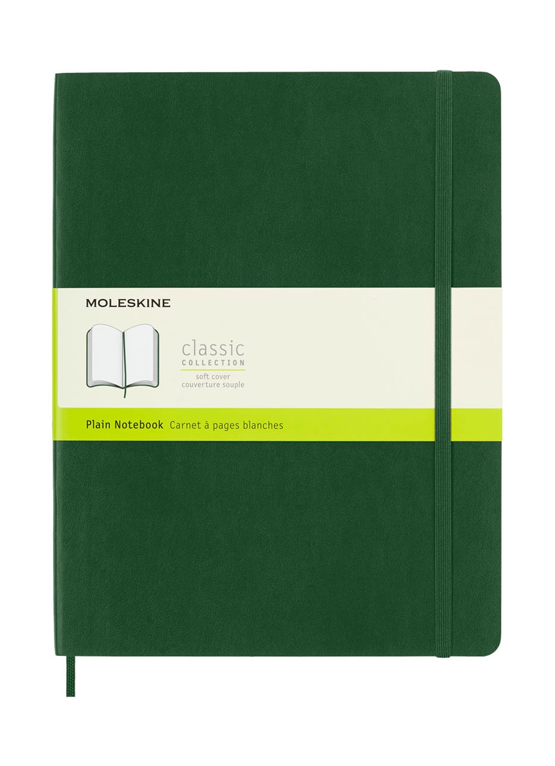 Moleskine Notitieboek met blanco papier 25 x 19 cm - voorkant groen