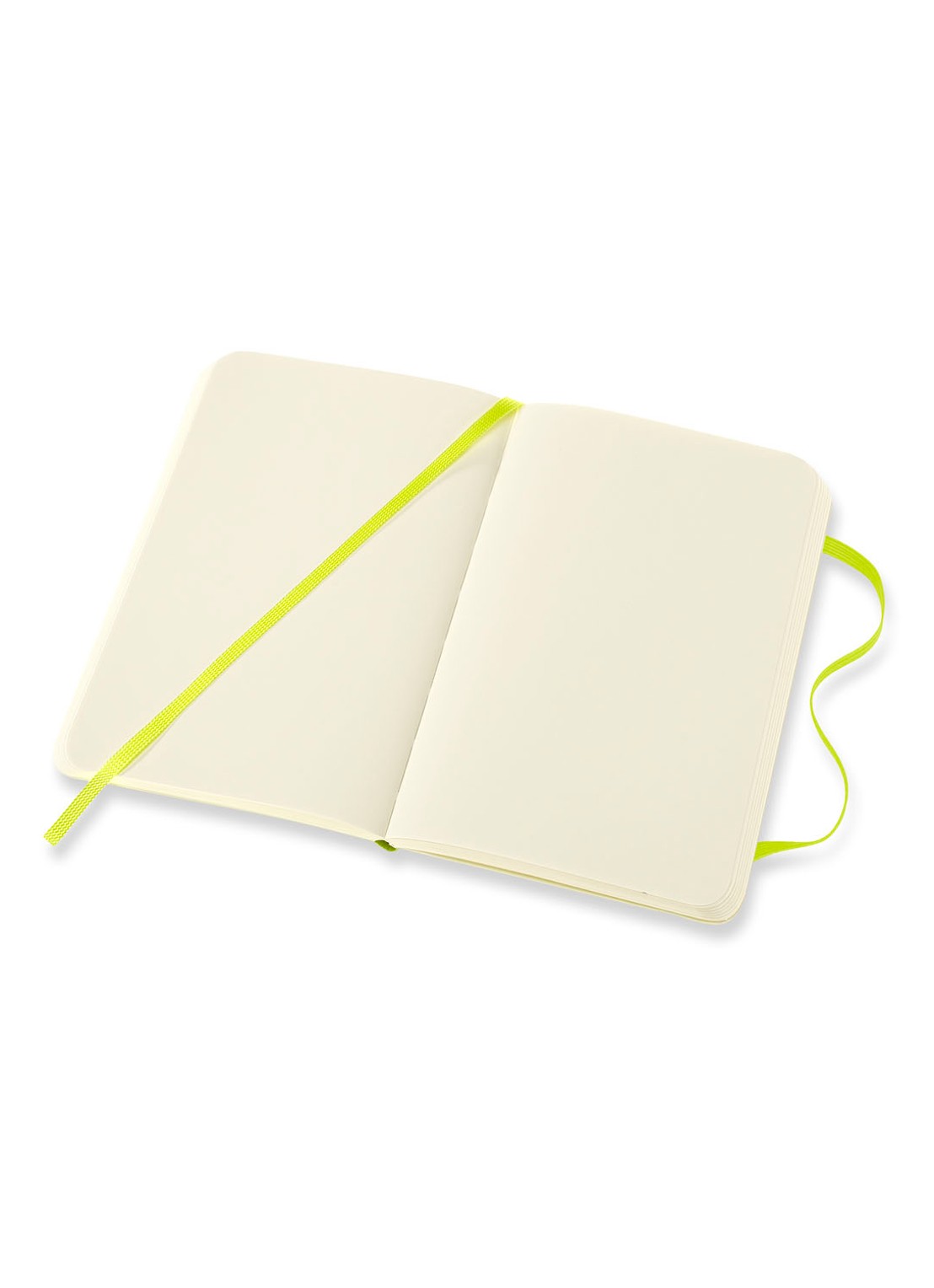 Moleskine  Pocket Plain notitieboek - voorkant 2 neongroen
