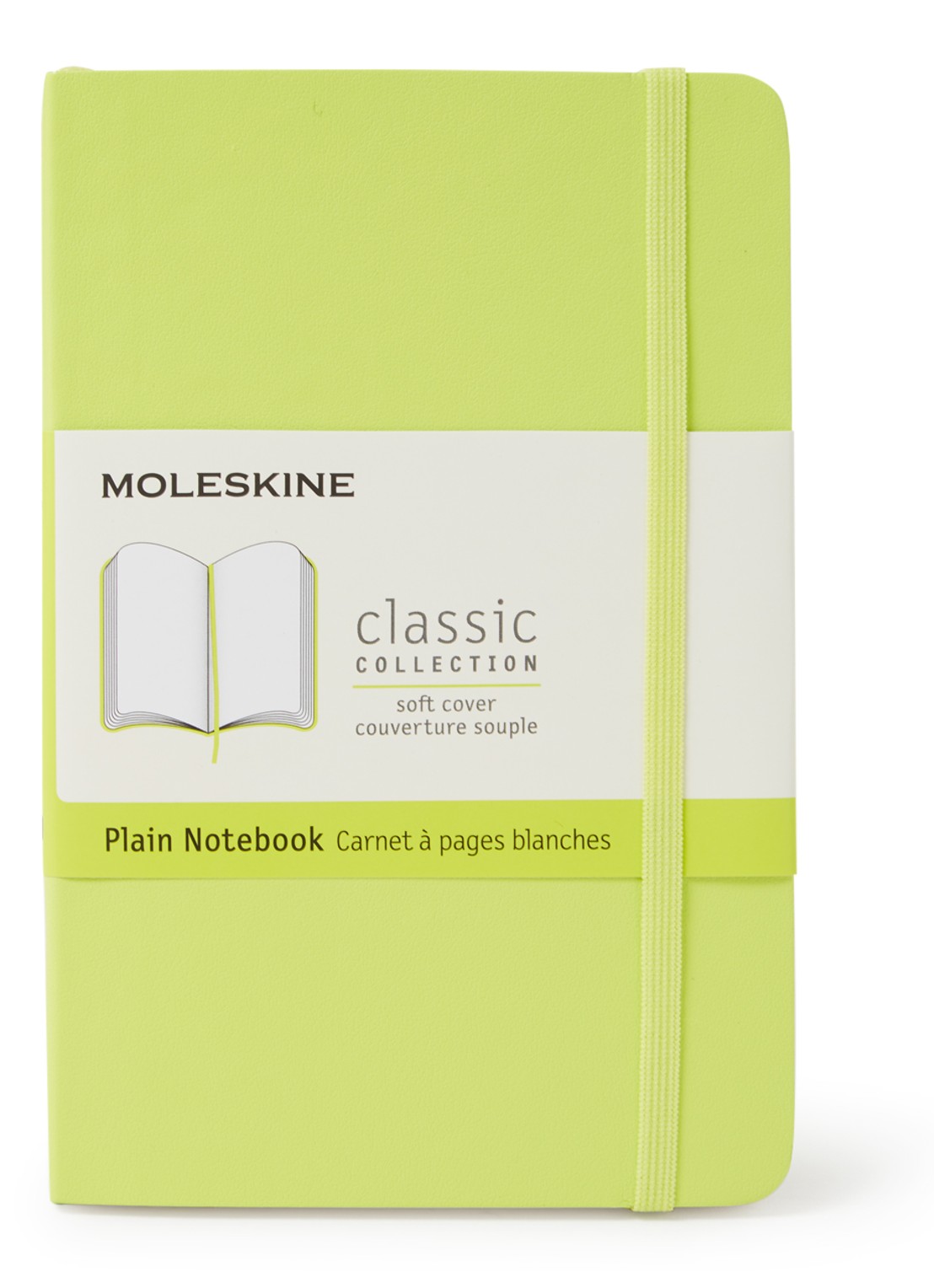 Moleskine  Pocket Plain notitieboek - voorkant 3 neongroen