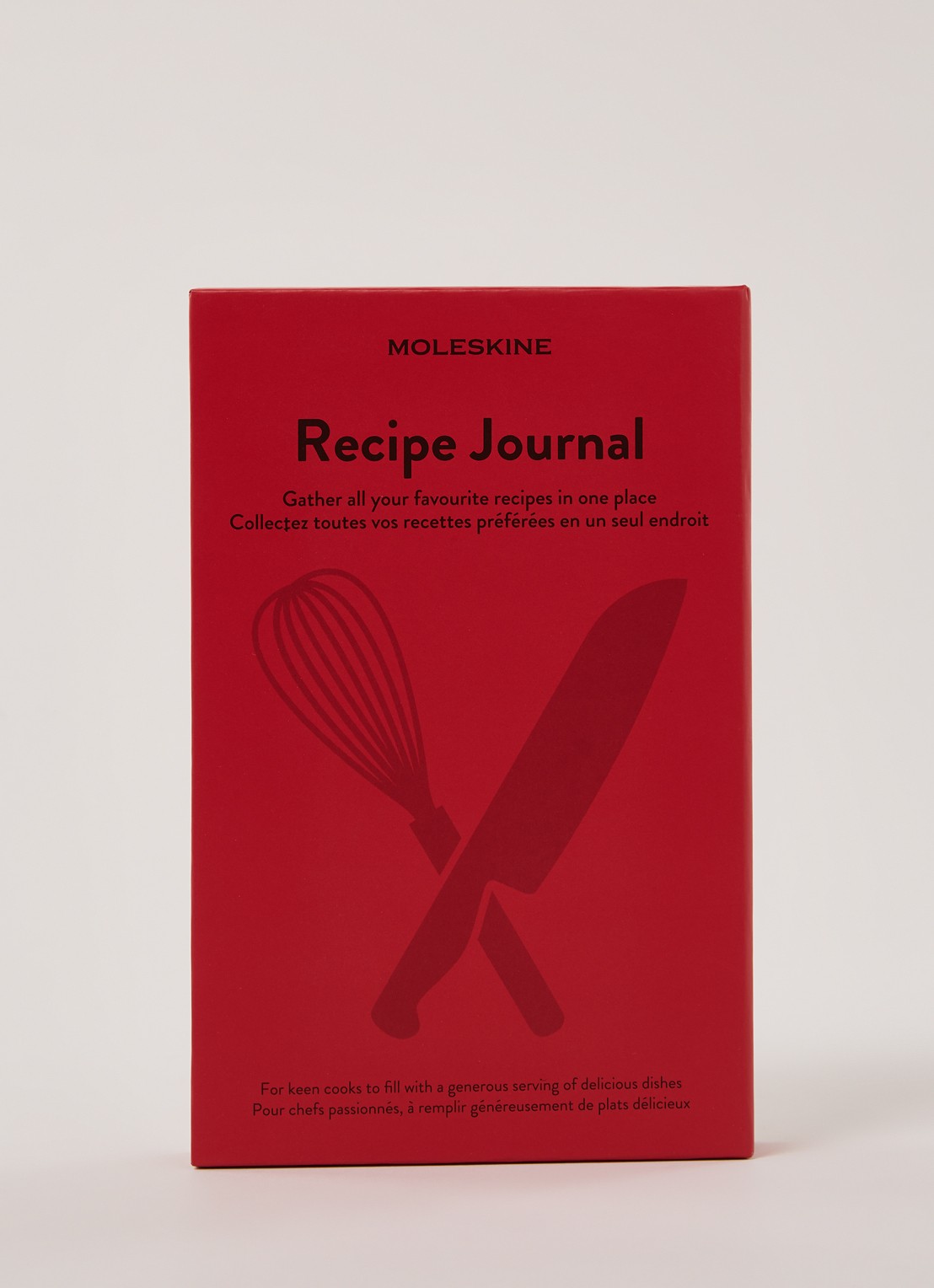 Moleskine Recepten journal - voorkant 3 vuurrood