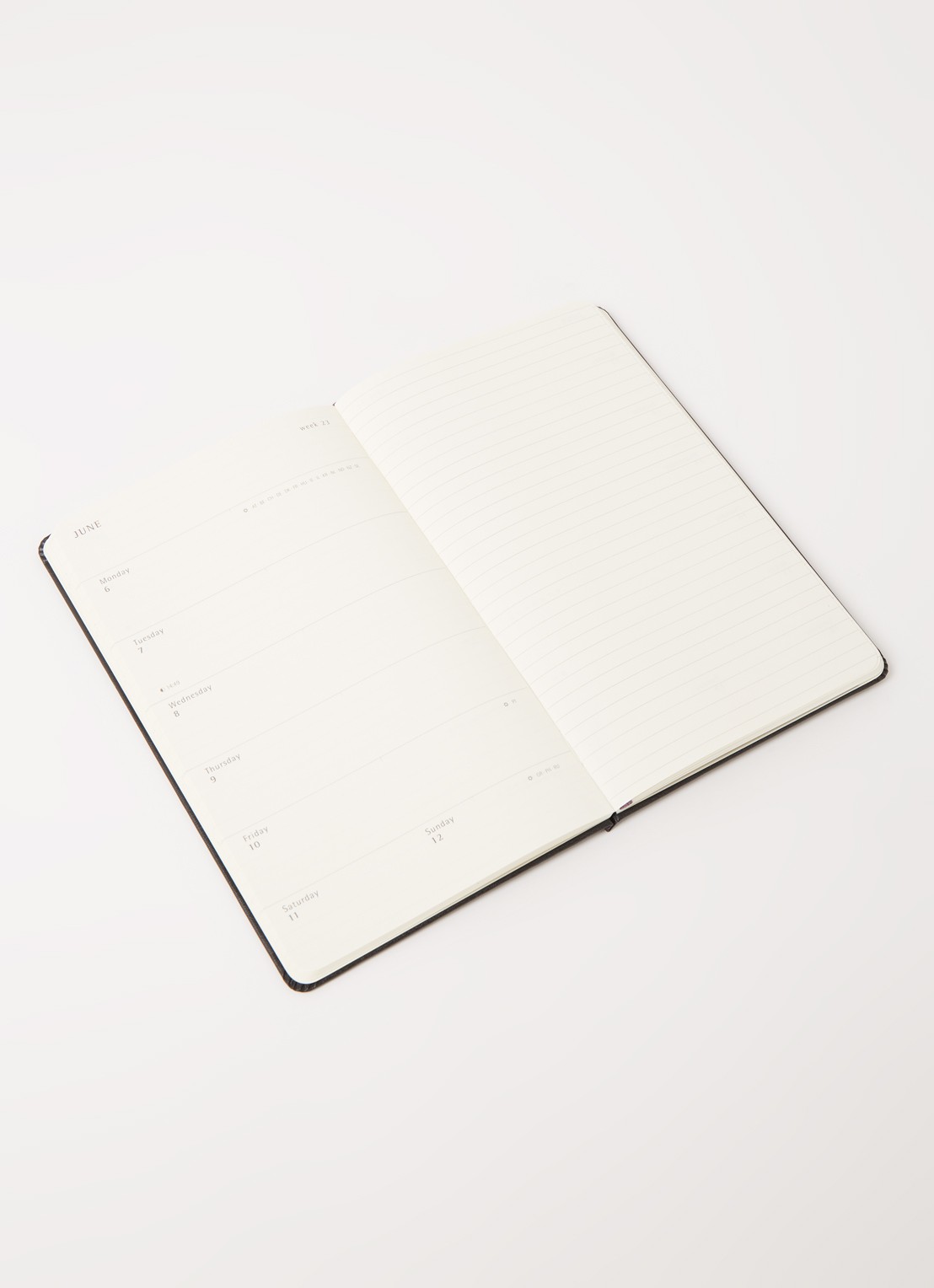 Moleskine Weekly Notebook A5 agenda 2022 - detail zwart