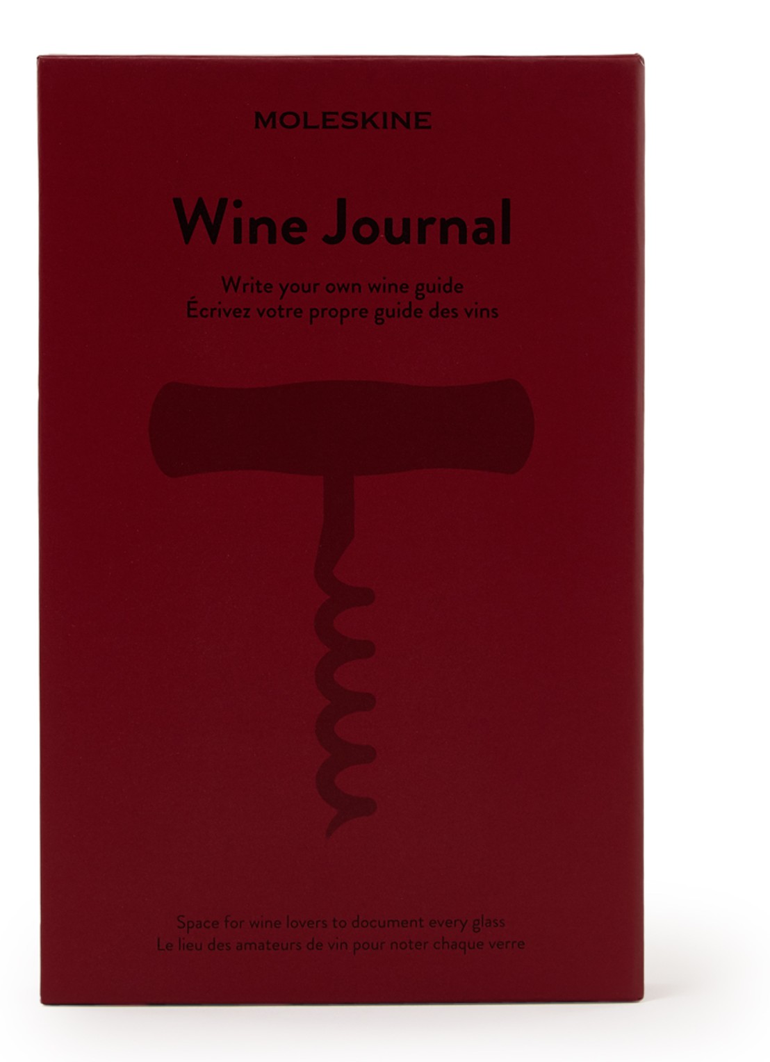 Moleskine Wijn journal  - voorkant bordeauxrood