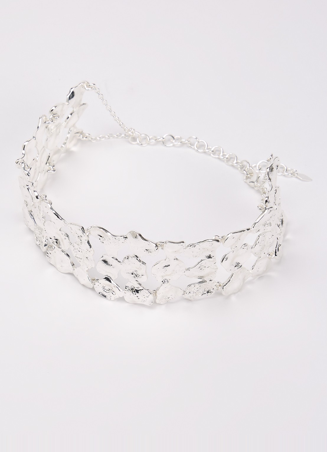 Moliane Calypso choker verzilverd - detail zilver