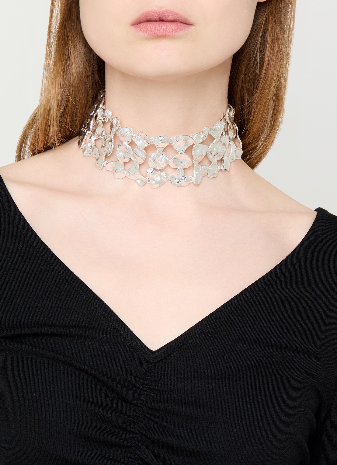 Moliane Calypso choker verzilverd - voorkant 5 zilver