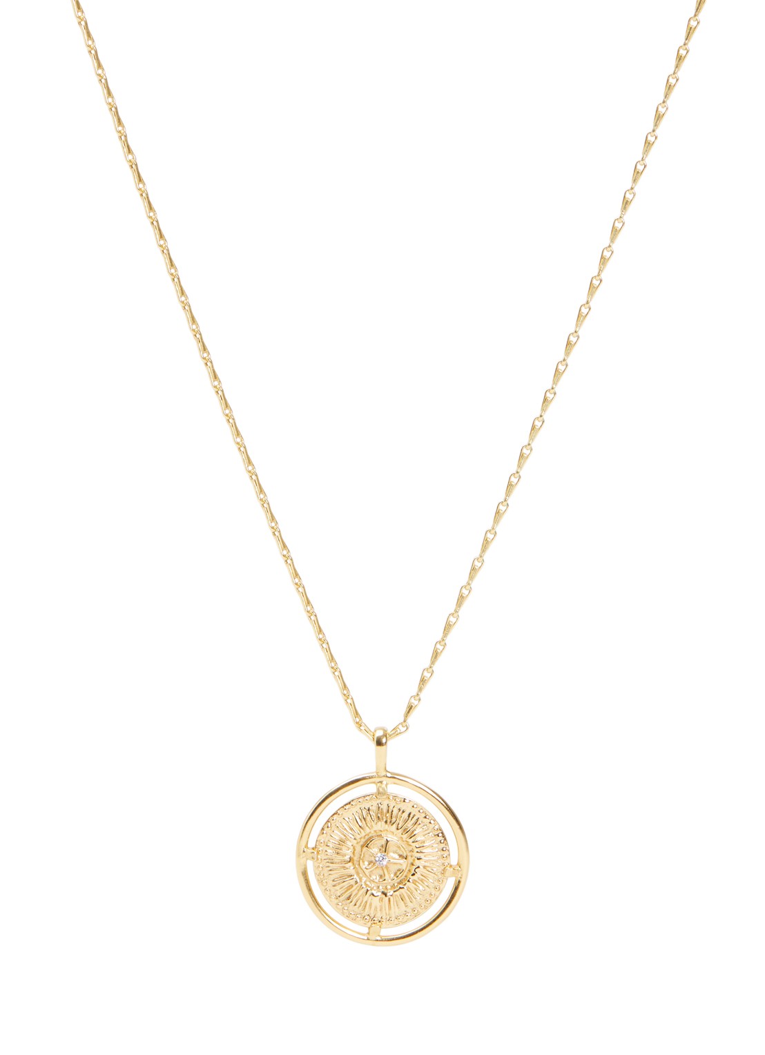 Moliane Dioni ketting verguld met hanger - voorkant 4 goud